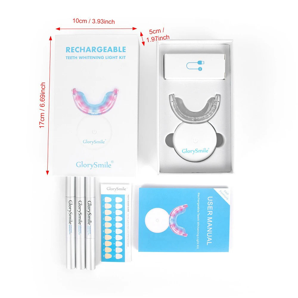 Tooth Whitening Kit Wireless Charging IP67 Waterproof Teeth Whitening 44% Peroxide Dental White Equipment LED Light