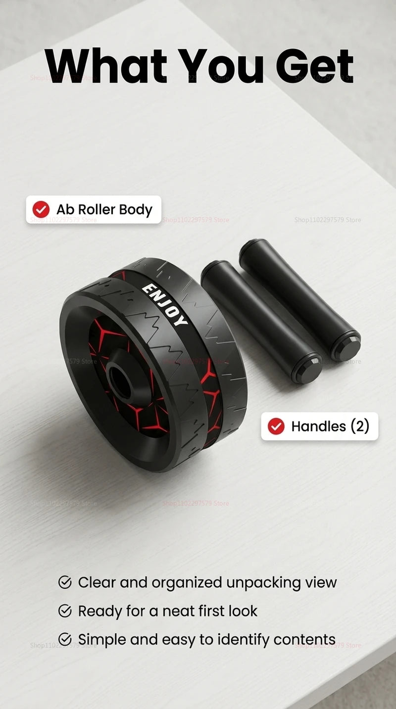 Abdominal Roller, Abdominal Exercise Equipment for Abdominal and Core Strength Training, Home Fitness Wheel for Men and Women