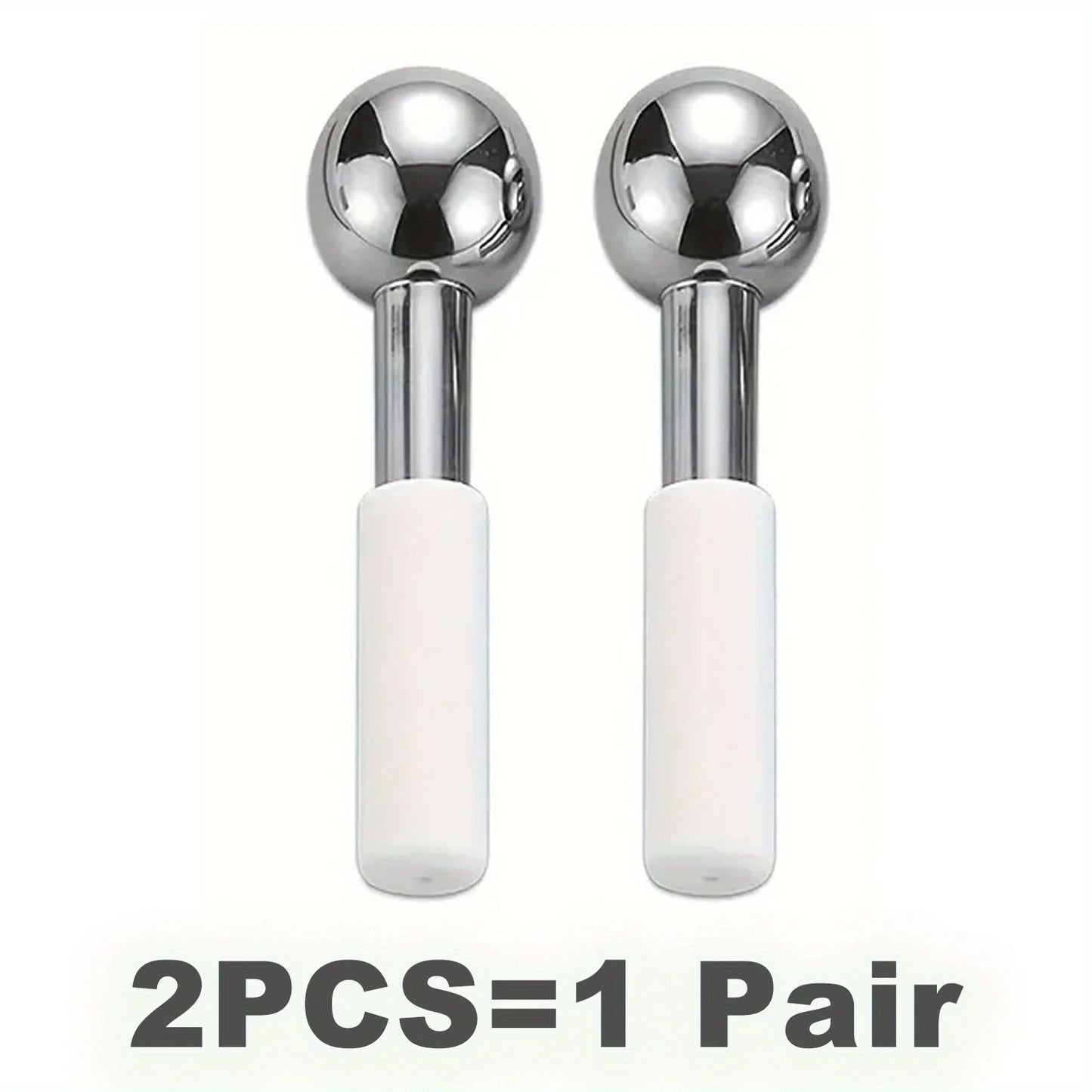 Ice Globes for Face & Eye Unbreakable Stainless Steel Cooling Roller Tool Gua Sha for Face Eye Body Skin Care Ice Wave Ball