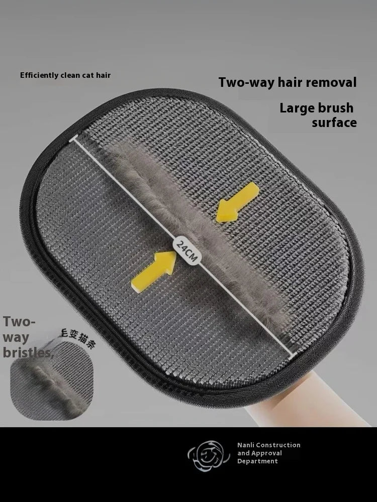 For Washing Deshedding Cleaning Carpets Sofas Upgrated Pet Hair Remover Glove Double-Sided Fur Gloves Cat Dog Fur Magnet Gloves