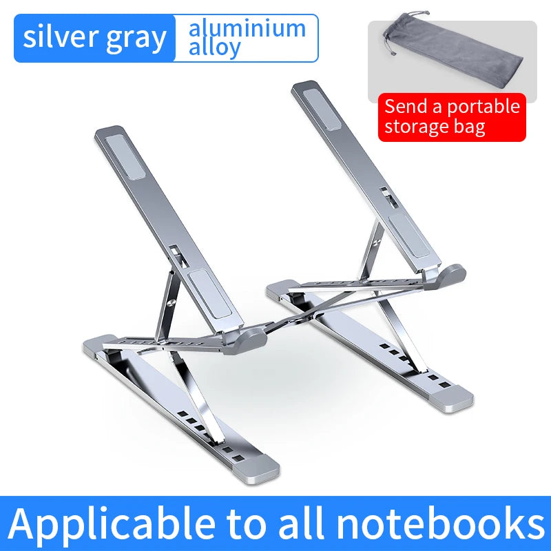 Adjustable Laptop Stand Aluminum For Macbook Levels Double Folding Computer PC Tablet Stand Notebook Pad Holder Heat Dissipation