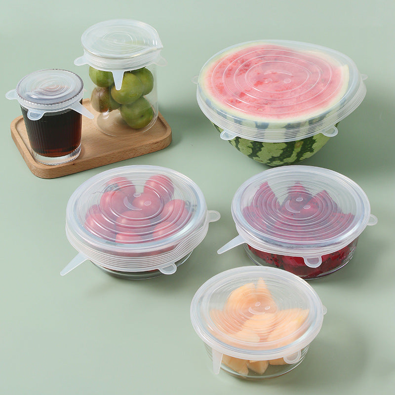 Reusable Silicone Stretch Lids Eco-Friendly, Airtight, Universal Fit