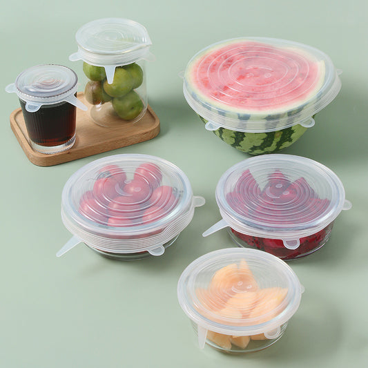 Reusable Silicone Stretch Lids Eco-Friendly, Airtight, Universal Fit