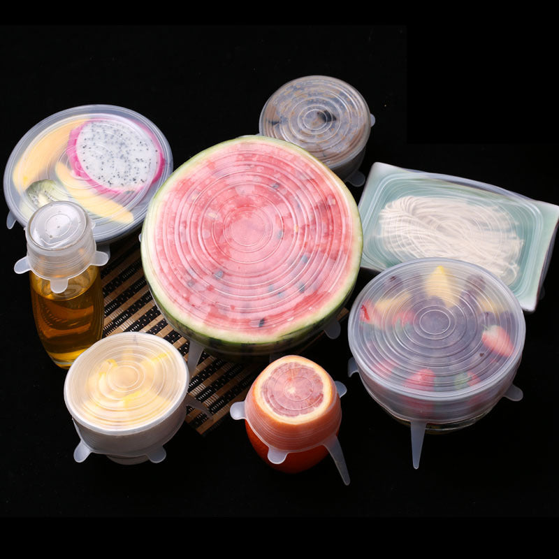 Reusable Silicone Stretch Lids Eco-Friendly, Airtight, Universal Fit
