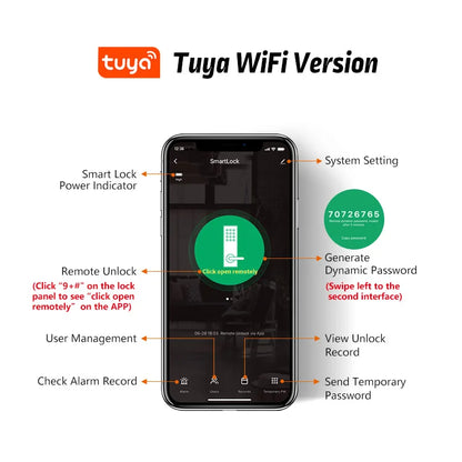 RAYKUBE F005 IP65 Waterproof Tuya Wifi Lock Electronic Smart Door Lock With Fingerprint/Smart Card/Password/Key/APP Unlock