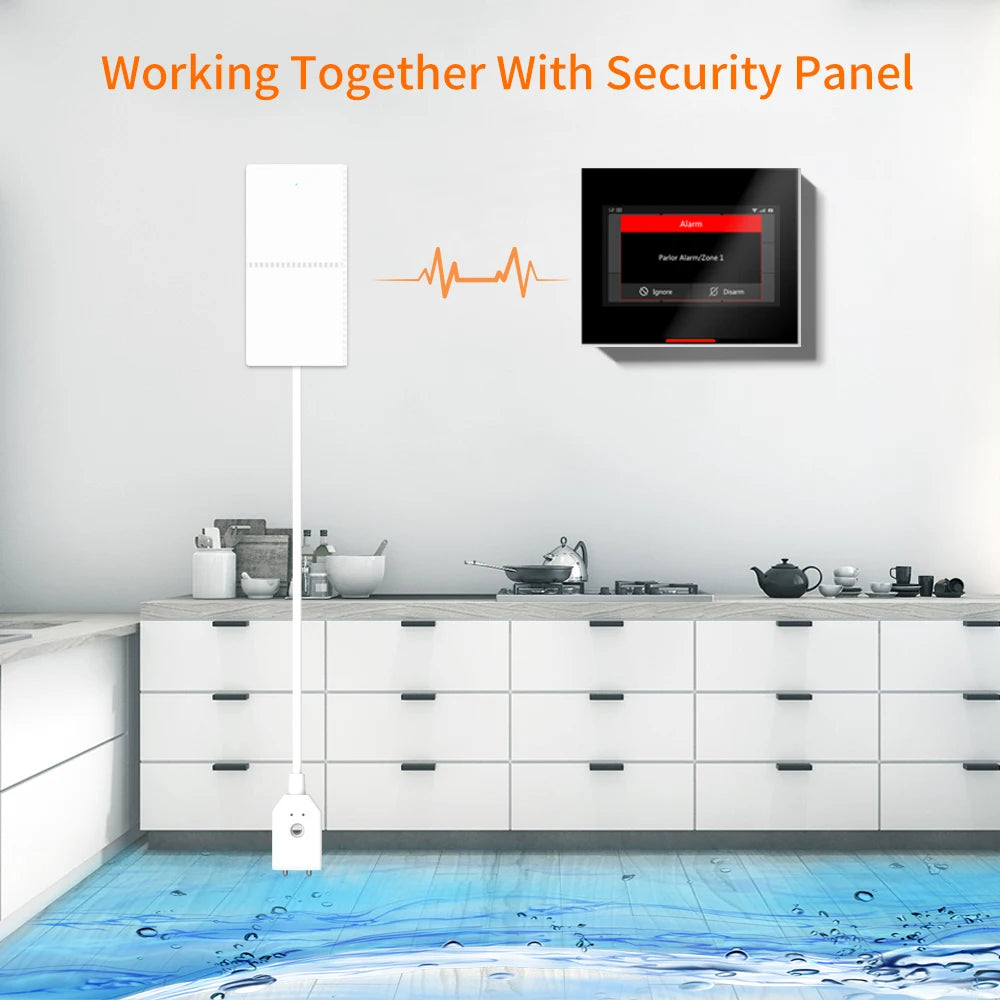 Ostaniot 433MHz Water Leakage Detector Water Leak Sensor Flood Alert Overflow For Security Alarm System Staniot Accessories
