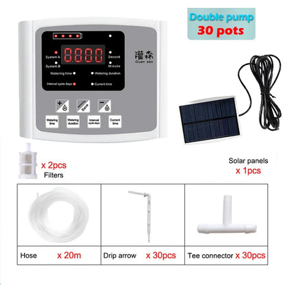 Smart Solar Drip Irrigation System – Dual Pump Automatic Plant Watering Timer