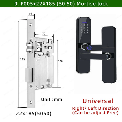 RAYKUBE F005 IP65 Waterproof Tuya Wifi Lock Electronic Smart Door Lock With Fingerprint/Smart Card/Password/Key/APP Unlock