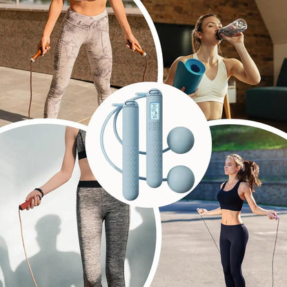 Cordless Jump Rope With Digital Counter Weight Loss Smart Skip Rope Ropeless Skipping Rope Adjustable Weighted Cordless Jump