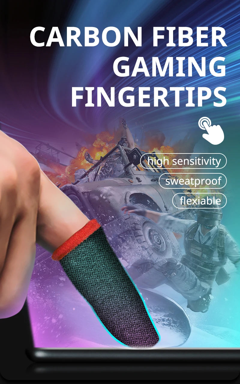 20pcs Game Finger Sleeve Breathable Fingertips For Games Anti-Sweat Touch Screen Finger Cots Cover Sensitive Mobile Touch Glove