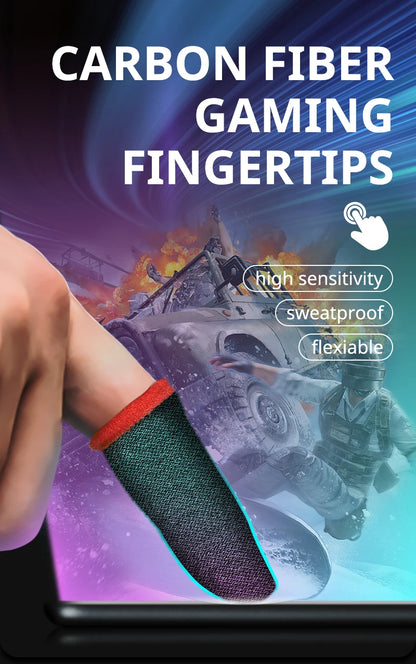 20pcs Game Finger Sleeve Breathable Fingertips For Games Anti-Sweat Touch Screen Finger Cots Cover Sensitive Mobile Touch Glove