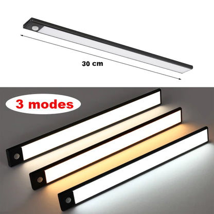 Intelligent Cabinet Light Human Body Induction Light Magnetic Suction Bedroom Bedside Wardrobe Charging Long Strip Night Light