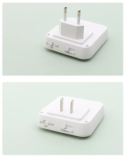 Motion Sensor LED Night Lights EU Plug Dimmable Cabinet Light for Baby Bedside Bedroom Corridor Wireless Night Lamp Lighting