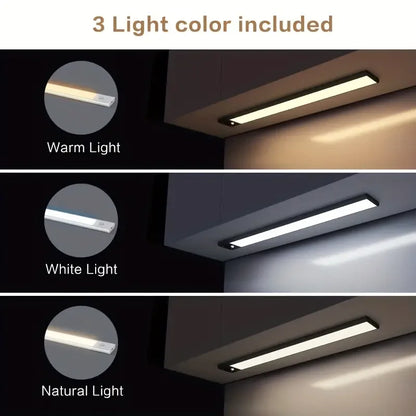 Intelligent Cabinet Light Human Body Induction Light Magnetic Suction Bedroom Bedside Wardrobe Charging Long Strip Night Light