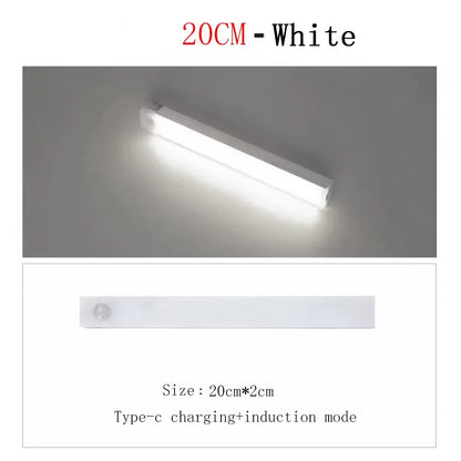Intelligent Cabinet Light Human Body Induction Light Magnetic Suction Bedroom Bedside Wardrobe Charging Long Strip Night Light