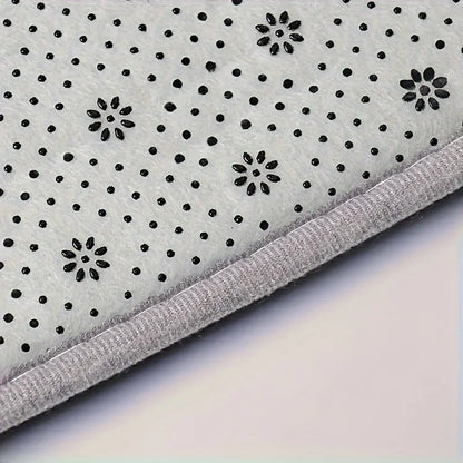 Simple flannel bathroom mat furry shower room non-slip floor mat thick sponge toilet absorbent floor mat bedroom door mat