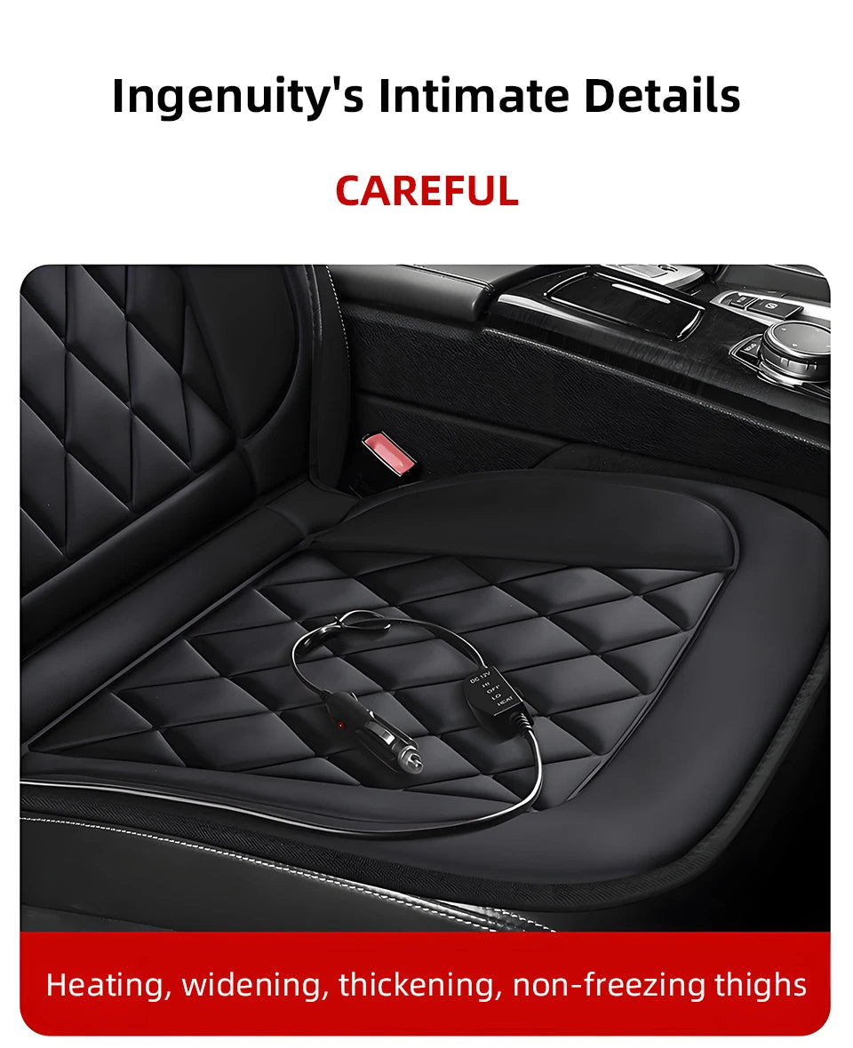 12V Universal Car Heated Seats Cushion Fast Heating Car Seat Covers Warm Winter Car Accessories Heating Pads Available Black＆Red