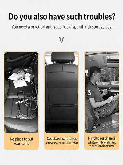 Car Interior Accessories Car Seat Back Storage Anti-kick Bag Simple Oxford Material Snack Toy Storage Bag Car Storage Bag