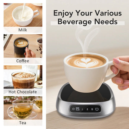 Smart Electric Beverage Warmer Advanced Temperature Control Heating Pad Constant Temperature Timer Automatic Shut Off Mug Heater