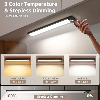 Intelligent Cabinet Light Human Body Induction Light Magnetic Suction Bedroom Bedside Wardrobe Charging Long Strip Night Light