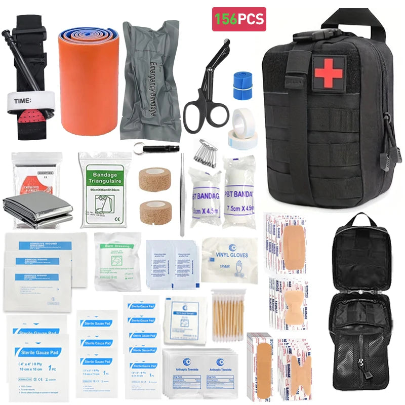 Outdoor Activity Trauma First Aid Kit for Survival, Vehicle, Boat, Sports, Hiking, Office, Travel First Aid Kit