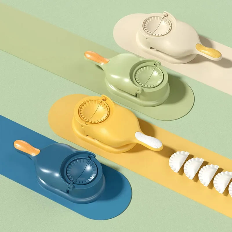 New 2 In 1 Dumpling Maker Dumpling Mold Dumpling Skin Wrapper Mould Dough Press Maker Kitchen Cooking Noodles Making Tool