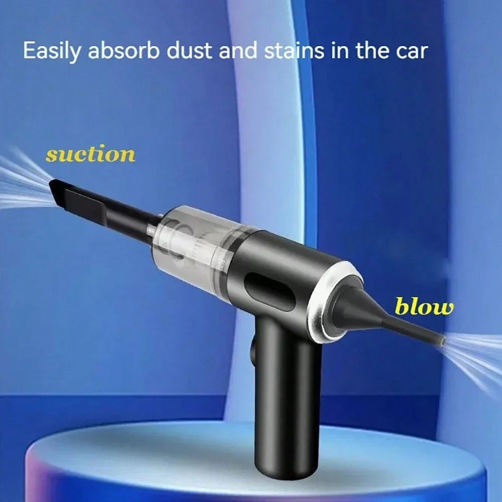 1PC Wireless Vacuum Cleaner 120W High Power Black Dual Use for Home And Car Powerful Portable Handheld Vacuum