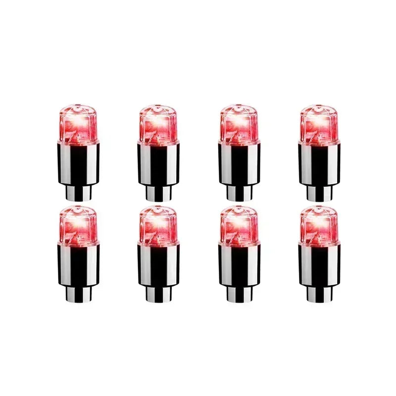 2PCS Colorful LED Wheel Valve Lights Motorcycle Car Wheel Tire Valve Caps Universal Dustproof Bicycle Valve Cover