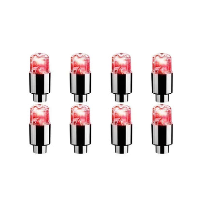 2PCS Colorful LED Wheel Valve Lights Motorcycle Car Wheel Tire Valve Caps Universal Dustproof Bicycle Valve Cover