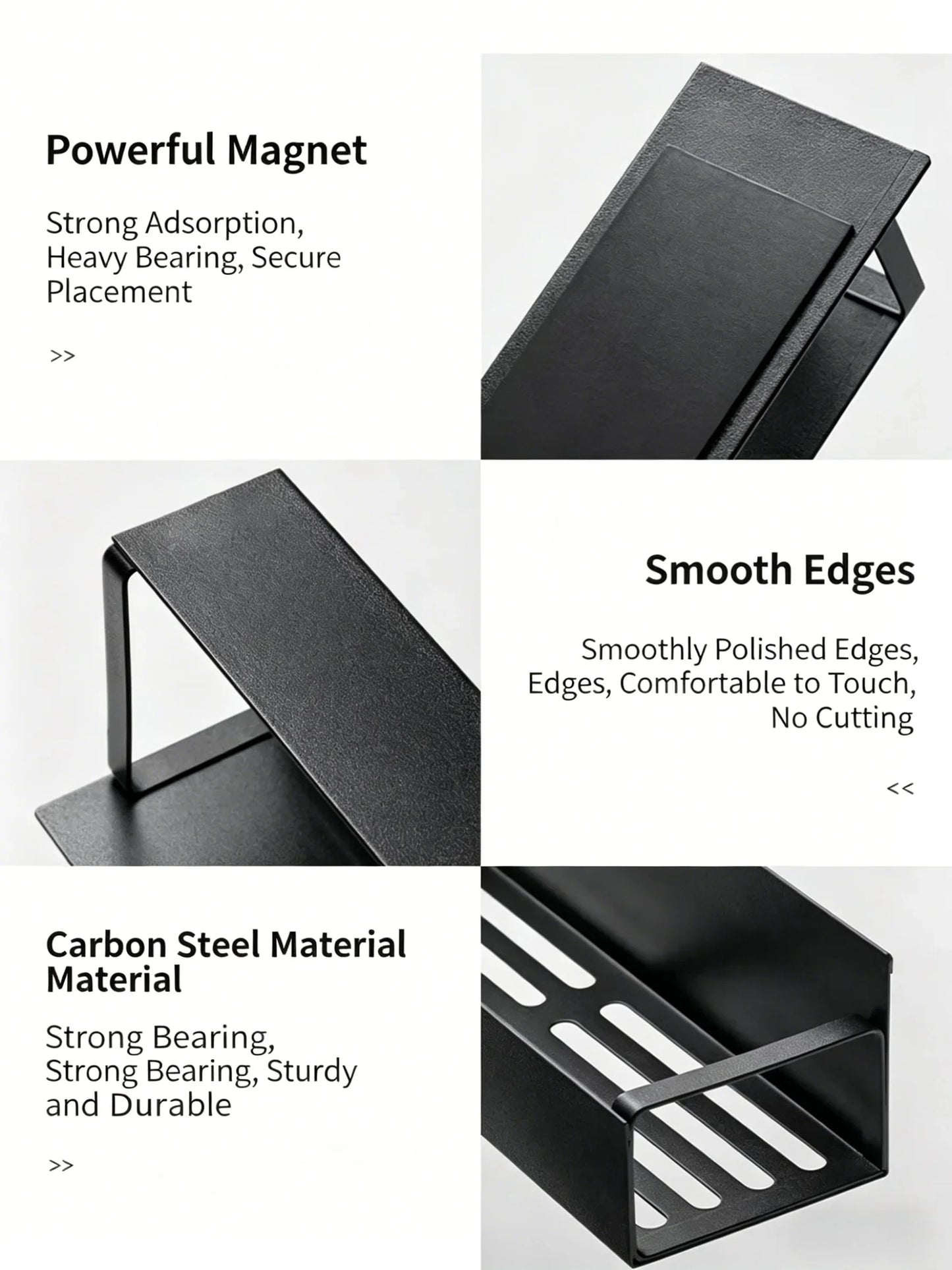 Refrigerator Magnetic Spice Rack,Carbon Steel Magnetic Rack,Can Store Seasoning Bottles,Oil Pots,Snacks,Tea Leaves,Etc.in Layers
