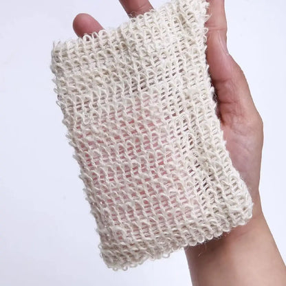 Natural Cotton Linen Foaming Soap Bag Saver Net Mesh Massage Exfoliator Pouch Bathing Bubble Maker Cleaning Tool 1/2/5pcs