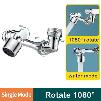 1080° Rotatable Faucet Extender Sprayer Head 2 Modes Universal Bathroom Tap Extend Adapter Aerator