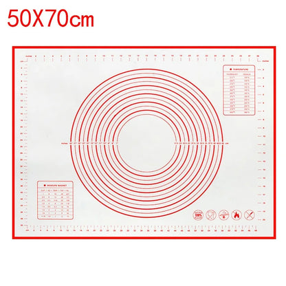 UNTIOR 1PCS Silicone Baking Mat Kneading Pad Dough Mat Pizza Cake Dough Maker Kitchen Cooking Grill Non-Stick Gadgets Bakeware