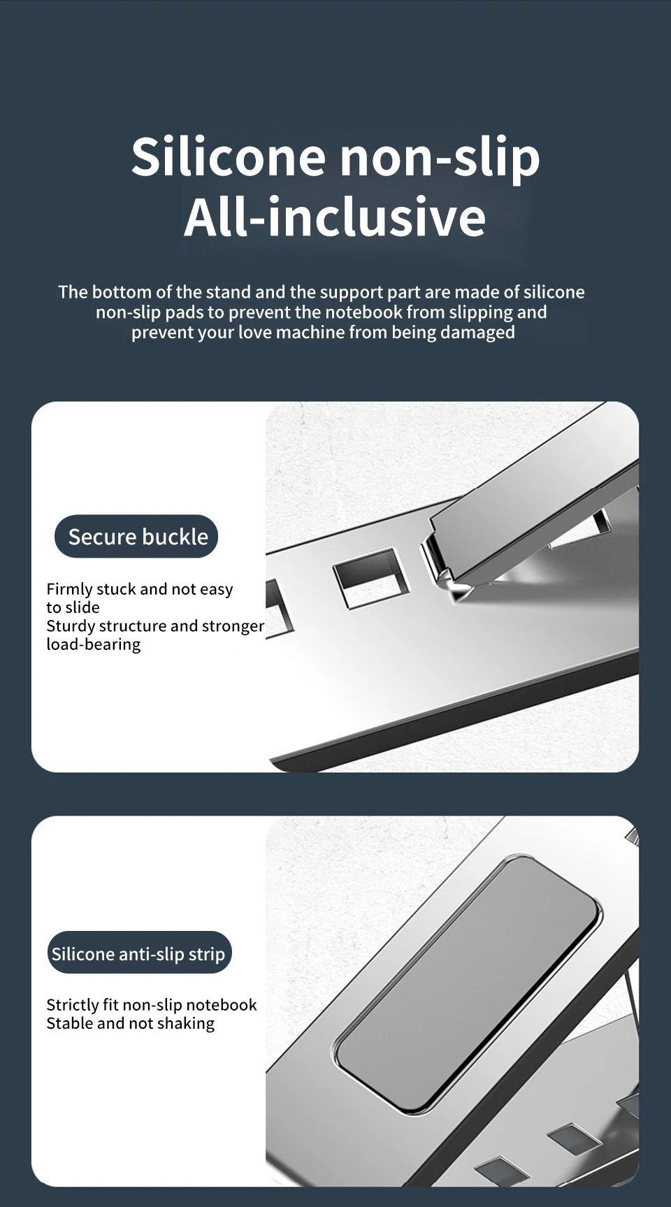 Adjustable Laptop Stand Aluminum For Macbook Levels Double Folding Computer PC Tablet Stand Notebook Pad Holder Heat Dissipation