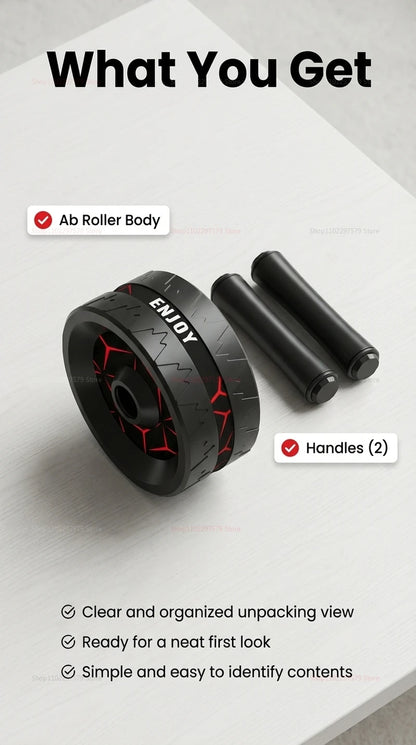 Abdominal Roller, Abdominal Exercise Equipment for Abdominal and Core Strength Training, Home Fitness Wheel for Men and Women
