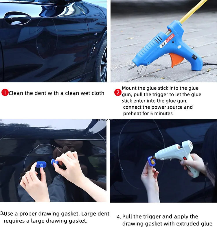 Car Dent Repair Tool Auto Body Part Mechanical Sheet Metal Paintless Dent Removal Puller Kit Hand Tools Kit Set