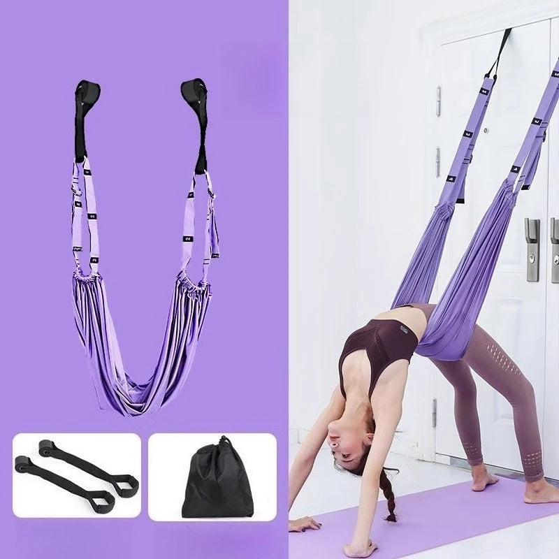 Home Fitness Equipment Yoga Backbend Inverted Tension Rope Hanging Door Yoga Stretching Strap Artifact Aerial Yoga Sling Rope