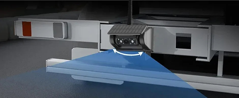 WiFi Wireless  Solar Backup Camera Magnetic BaseAI Blind Spot Alarm Backup for IPhone Android Bus Van Truck RV Front Rear View
