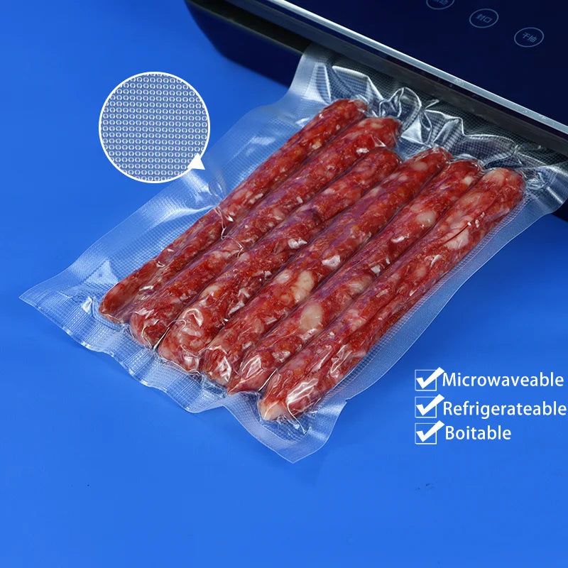 5M Length Food Vacuum Sealer Bags 7-Ply Co-Extruded Perfect for Freezing Meat, Fish, Vegetables - Durable Vacuum Storage Bags