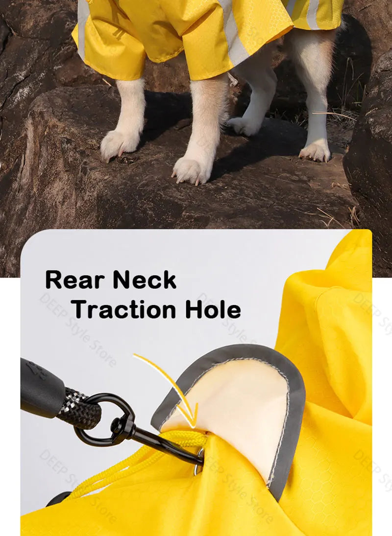 2026 New Waterproof Reflective Dog Raincoat Hooded Summer Lightweight Puppy Rain Poncho Outdoor Pet Rain Jacket For Small Dogs