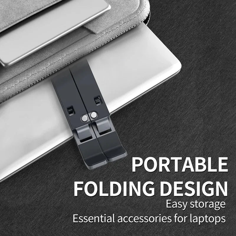 Adjustable Laptop Stand Aluminum For Macbook Levels Double Folding Computer PC Tablet Stand Notebook Pad Holder Heat Dissipation