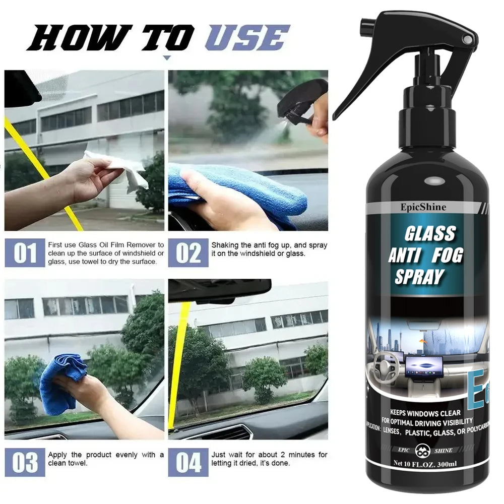 Anti-fog Spray for Car Windshield Mirror Diving Mask Goggles Glass Antifog Coating Agent Defogger Windshield Defogging Cleaner