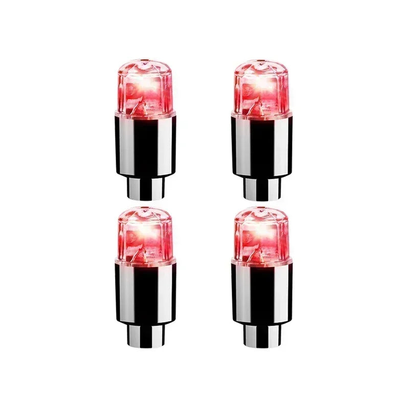 2PCS Colorful LED Wheel Valve Lights Motorcycle Car Wheel Tire Valve Caps Universal Dustproof Bicycle Valve Cover