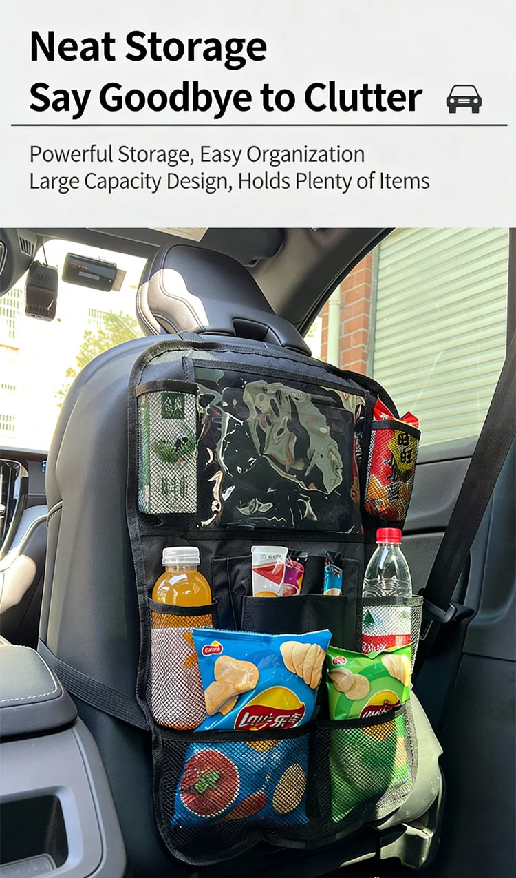 Car Interior Accessories Car Seat Back Storage Anti-kick Bag Simple Oxford Material Snack Toy Storage Bag Car Storage Bag