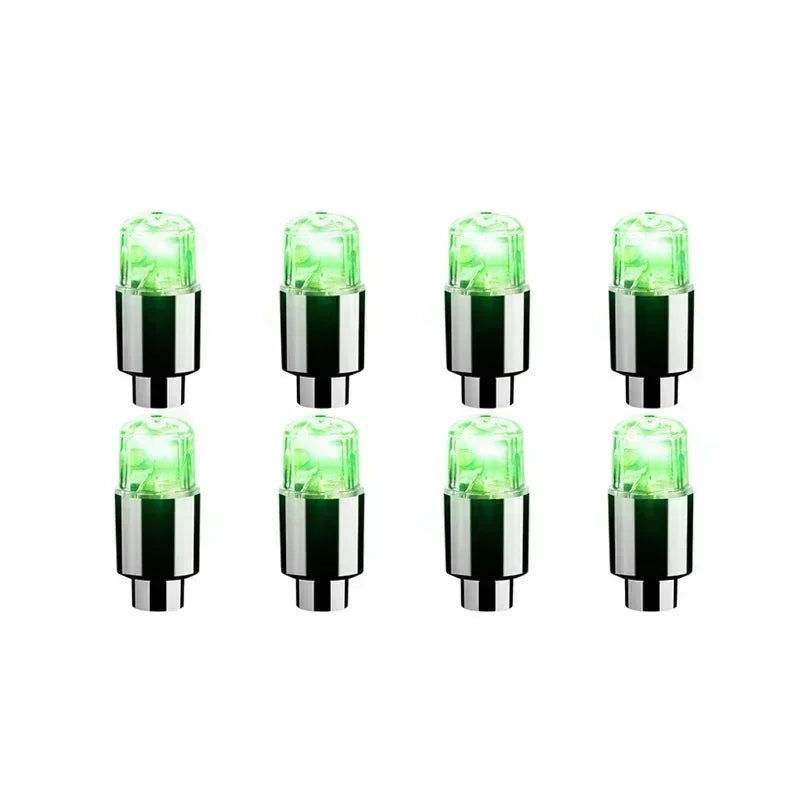 2PCS Colorful LED Wheel Valve Lights Motorcycle Car Wheel Tire Valve Caps Universal Dustproof Bicycle Valve Cover