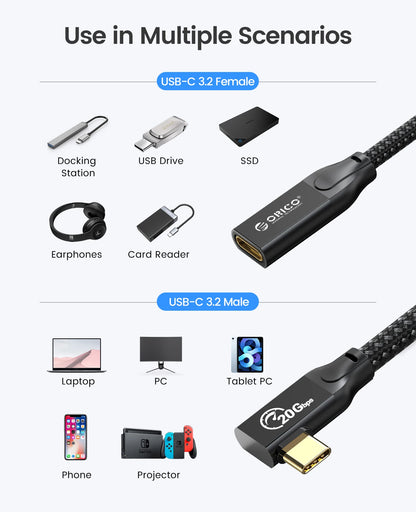 ORICO M2 NVMe SSD Enclosure 10Gbps PCIe M.2 NVMe SATA SSD Case Portable USB C 3.2Gen2 Tool Free External Adapter with Metal Heat