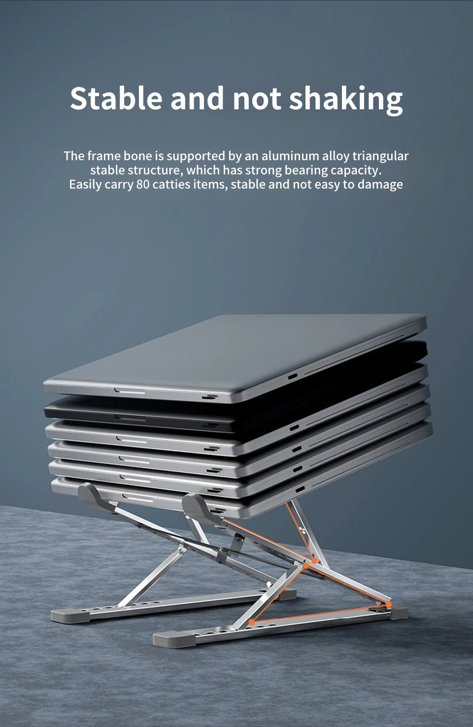 Adjustable Laptop Stand Aluminum For Macbook Levels Double Folding Computer PC Tablet Stand Notebook Pad Holder Heat Dissipation