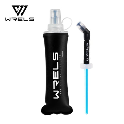 WRELS Sports Water Bottle Large Capacity Motivational Portable Water bottle Outdoor Sport Fitness BPA Free Folding Water Bottle