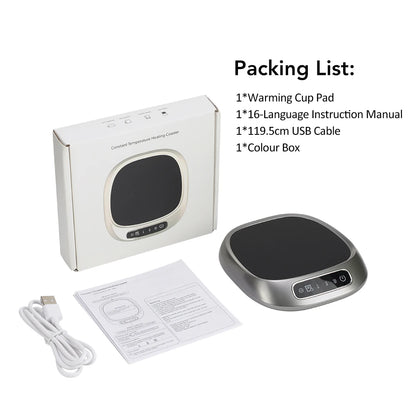 Smart Electric Beverage Warmer Advanced Temperature Control Heating Pad Constant Temperature Timer Automatic Shut Off Mug Heater