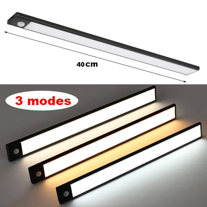 Intelligent Cabinet Light Human Body Induction Light Magnetic Suction Bedroom Bedside Wardrobe Charging Long Strip Night Light